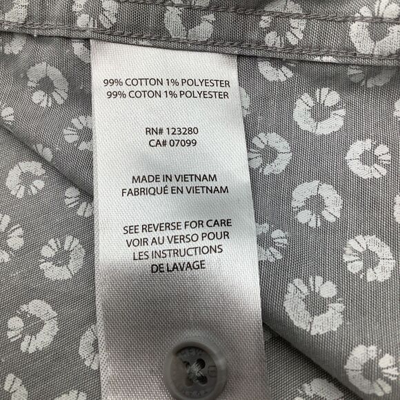 Travis Mathew Mens Short Sleeve Button Up Shirt Grey Size XL - Picture 7 of 8